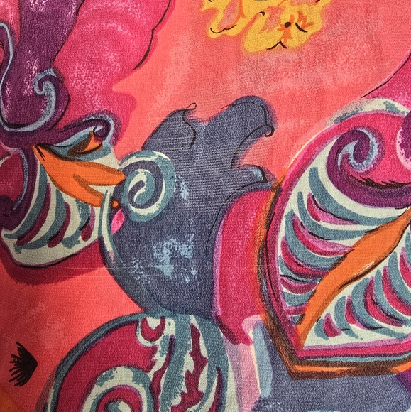 🌈Vintage Colorful Silk Abstract Top🌈 - Picture 8 of 10